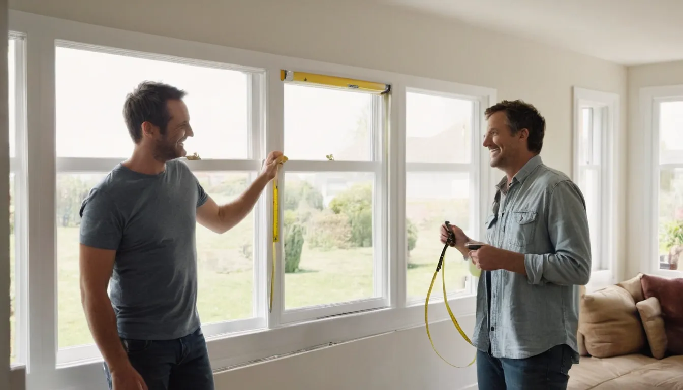 A provider measuring a window for a homeowner in the Orlando area